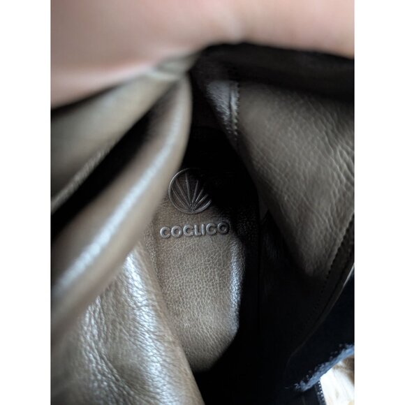 Coclico Lilac Leather Navy Tall Boots Block Heel & Side Zipper Design, Size 38 - Picture 10 of 11